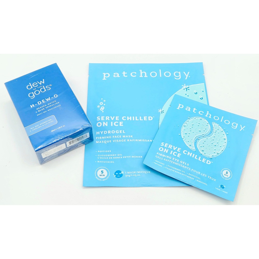 Dew of the Gods H-DEW-O & Patchology Masks 3pc Cooling Hydrating set